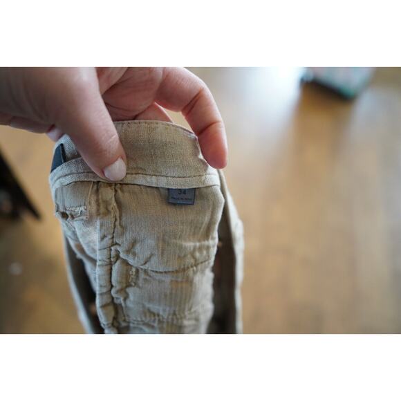 John Varvatos Men's Johnny Shorts In Hemp Size:34 - Picture 7 of 7